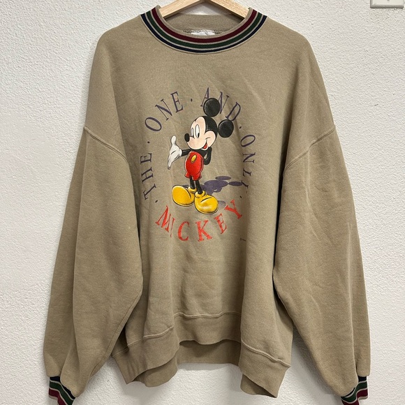 90’s Mickey Mouse Tan Sweater
